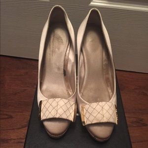 Chanel satin pumps